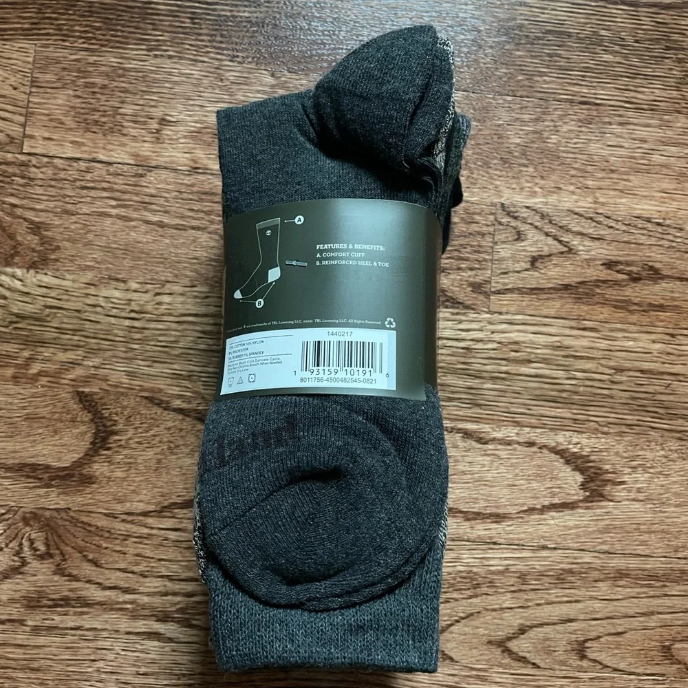 NWT Men’s Timberland 6 pack cushioned crew sock - Picture 3 of 3